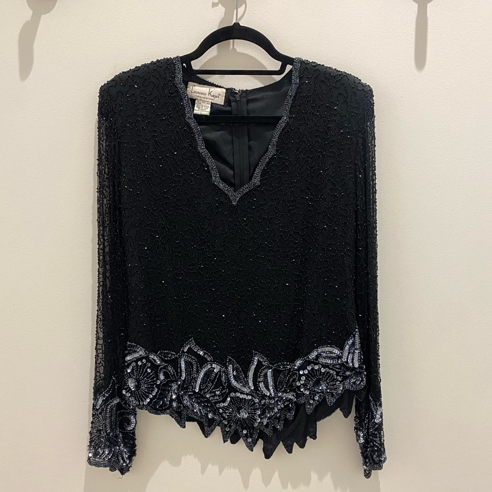 Vintage Laurence Kazar Beaded Top